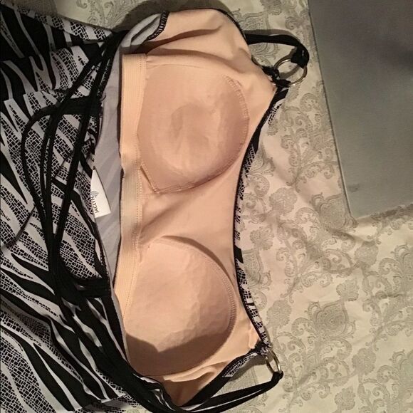 JACALYN Smith‎ Black and White Swimsuit Top Size 10 - Picture 8 of 8